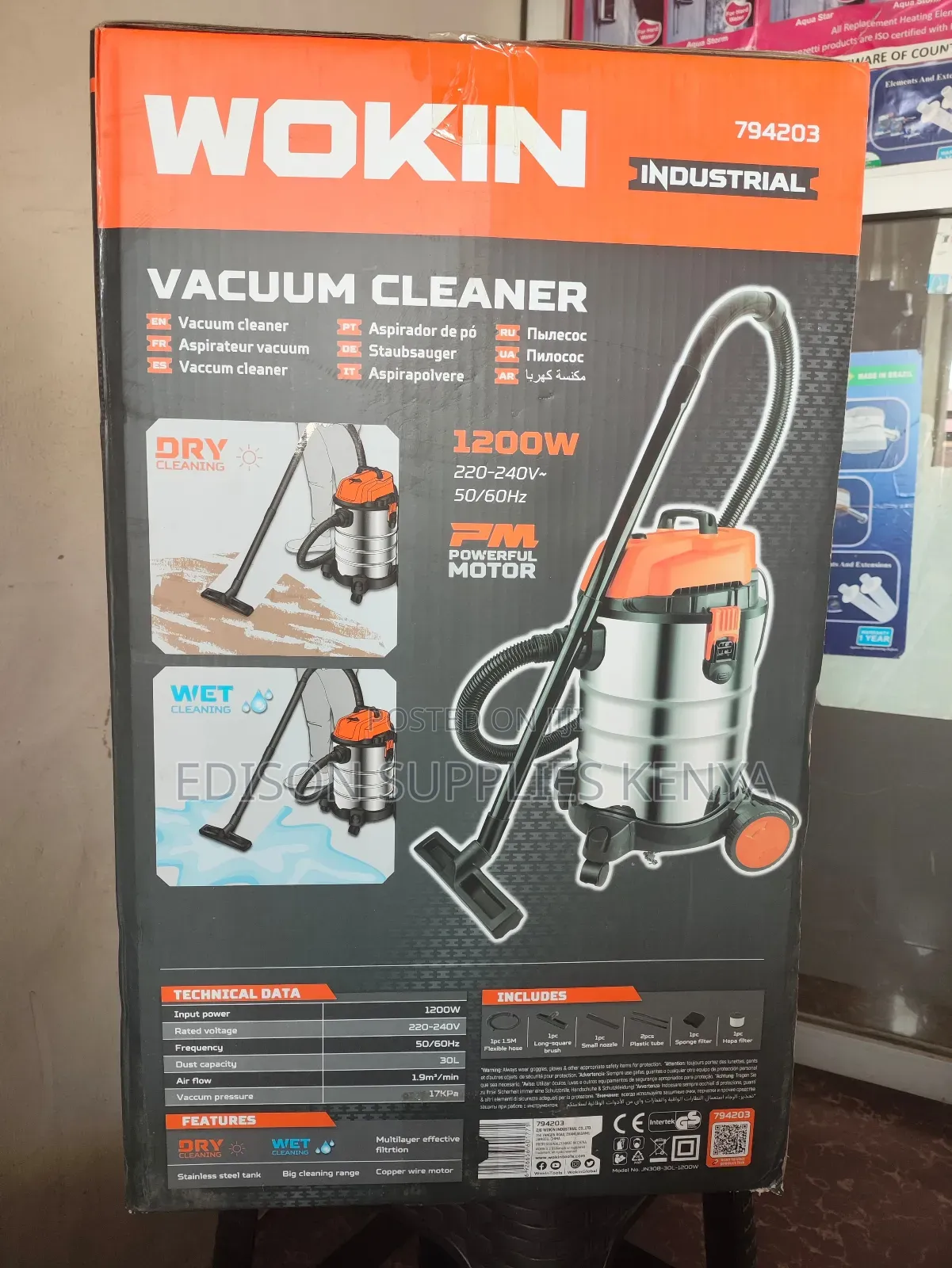 30 Litres Wet And Dry Vacuum Cleaner Wokin 30l