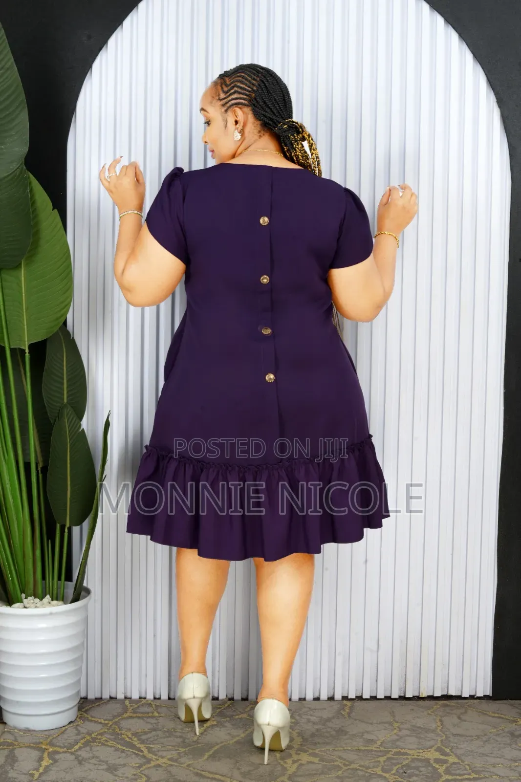 Classy Shift Dress Purple Colour 