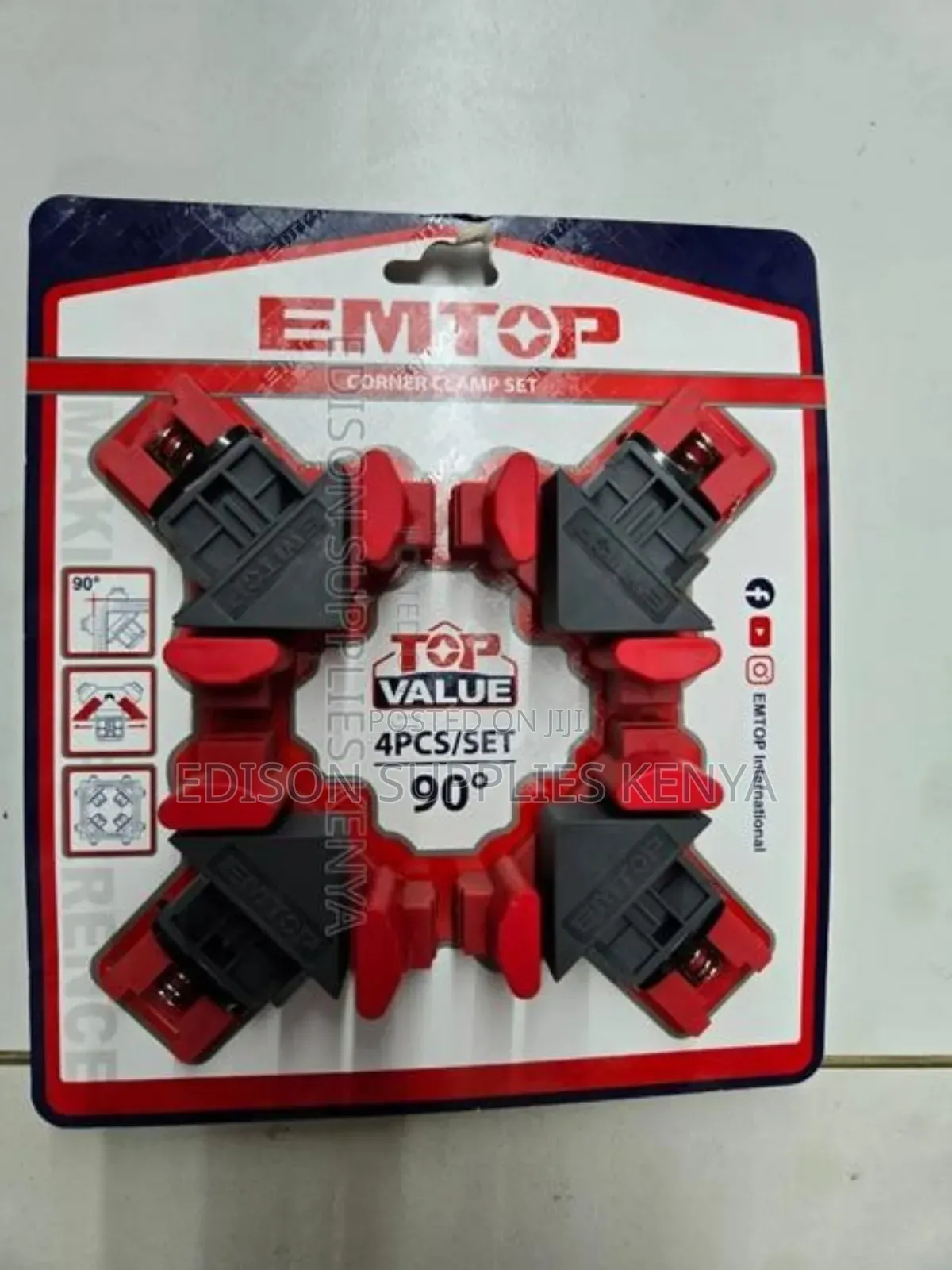 4pcs Corner Clamp Set Emtop Wood Clamps for Woodworking 90 Degree
