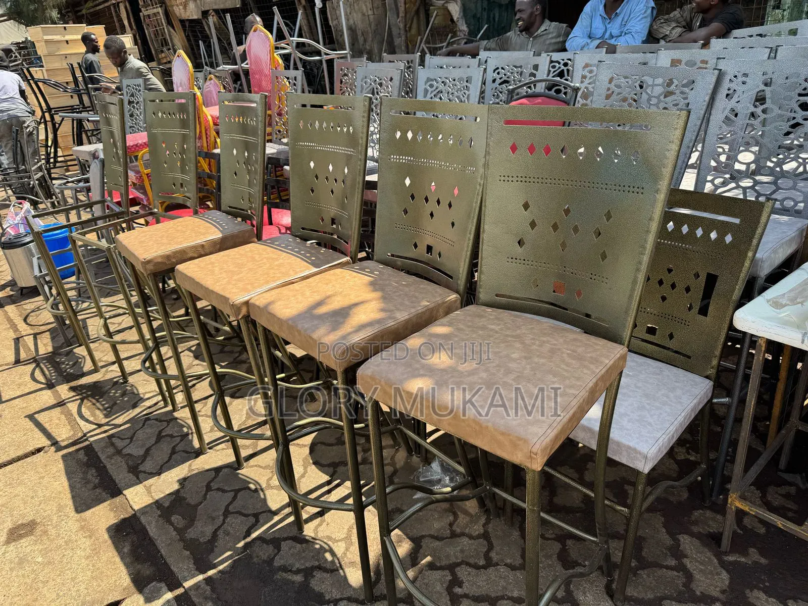 Restaurants And Bar High Sinatabu Gold Chairs
