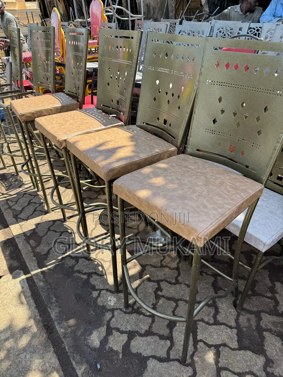 Restaurants And Bar High Sinatabu Gold Chairs