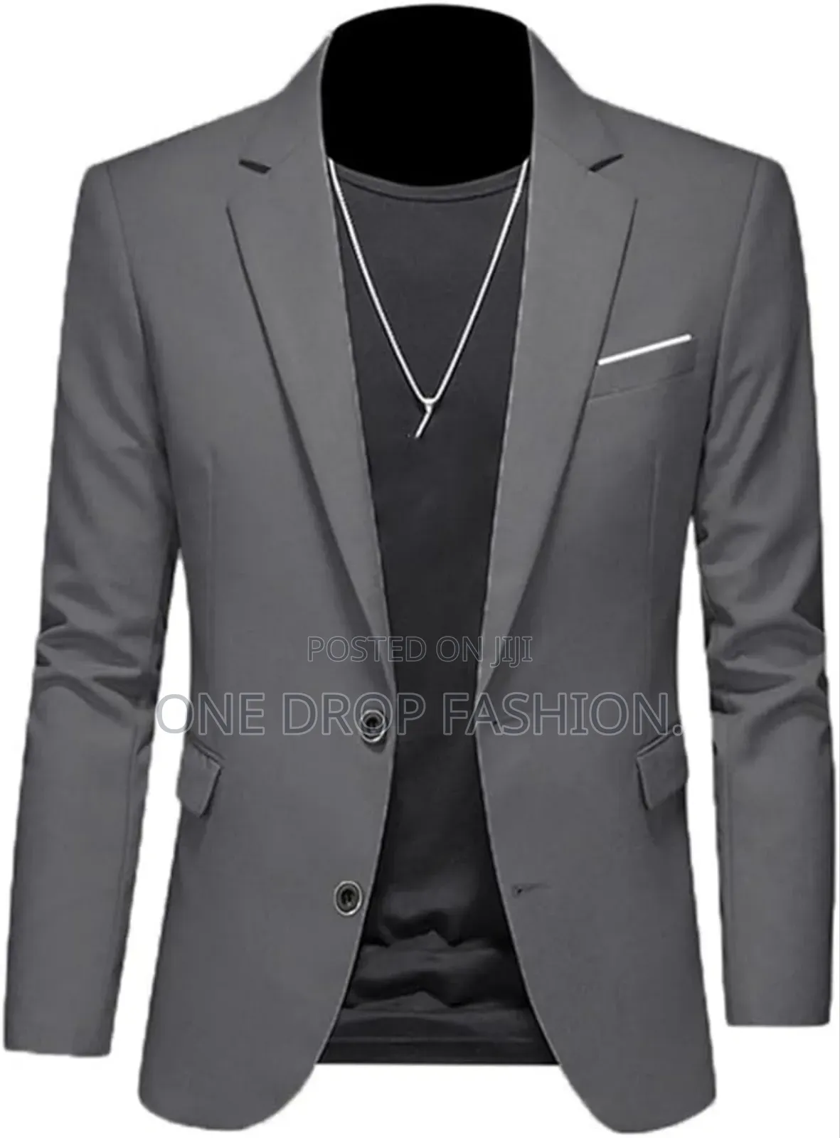 Grey/Cream Men Blazer/Coats18321