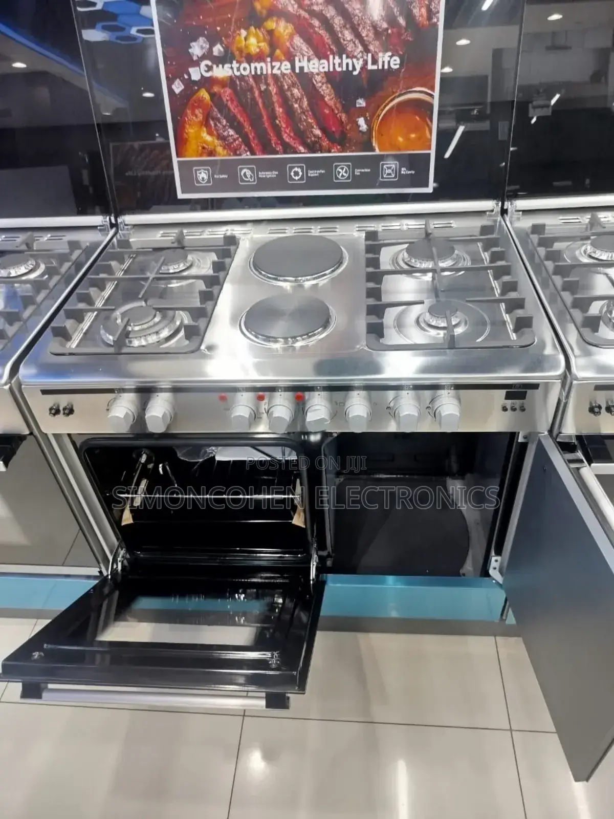 60*90 Haier 4+2 Standing Cooker With Gas Compartment