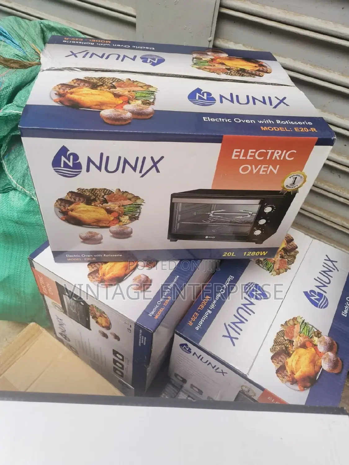 20l Nunix Electric Oven With Rotisserie (3 Knobs)