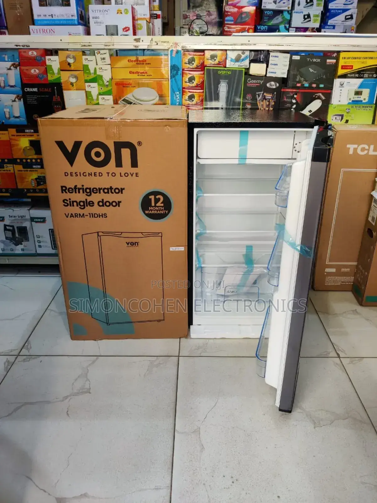 Von Fridge 90l Single Door