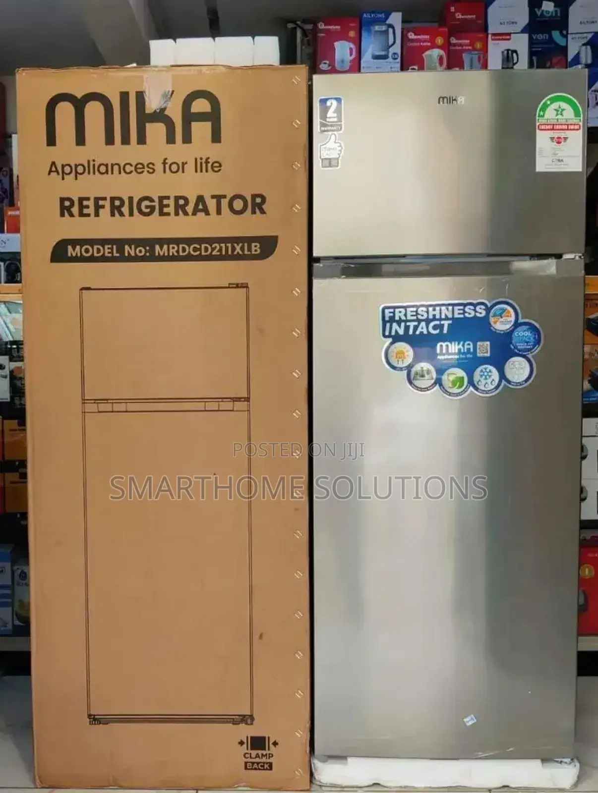 High Quality Mika 211litres Double Door Fridge Mrdcd211xlb