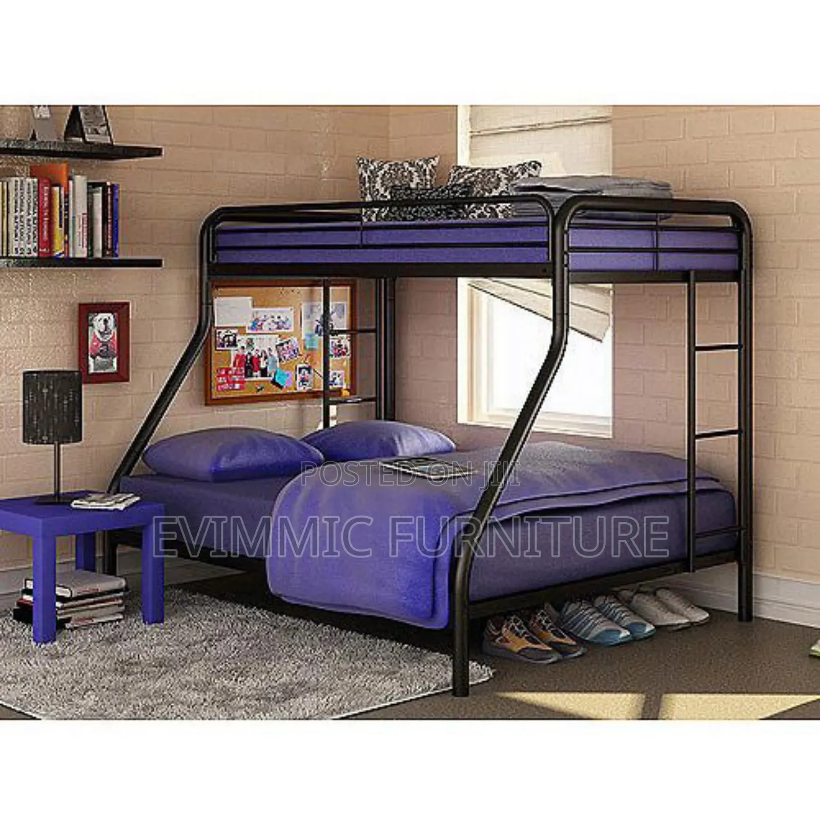 Geometric Steel Metal Bunk Bed 31⁄2/4x6