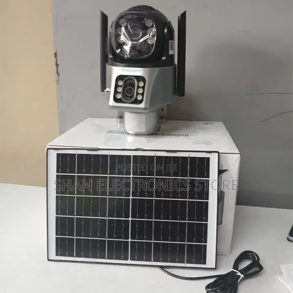 . 4g/Wifi Dual Lens PTZ 8w Solar Camera Outdoor.