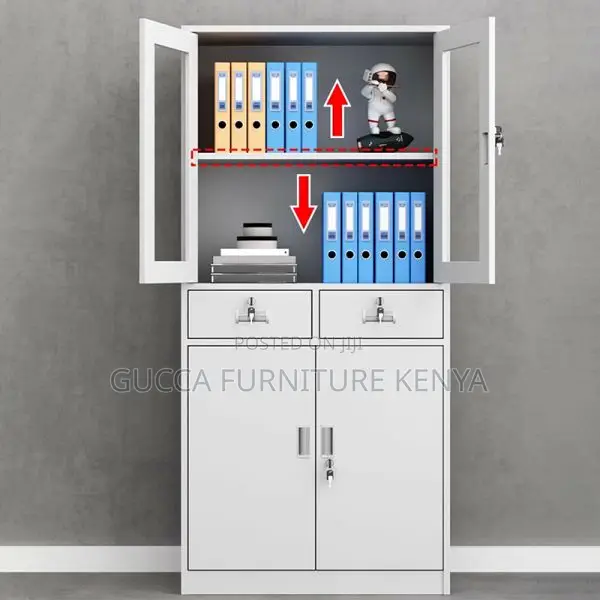 Cabinets:2-Door Modern Cabinet With Adjustable Dividers