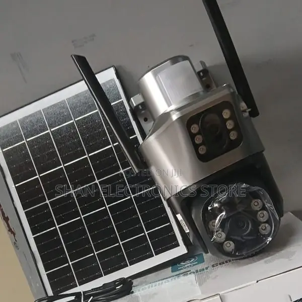 Dual Lens Built in Battery 4g Solar Powered V380 CCTV Camera