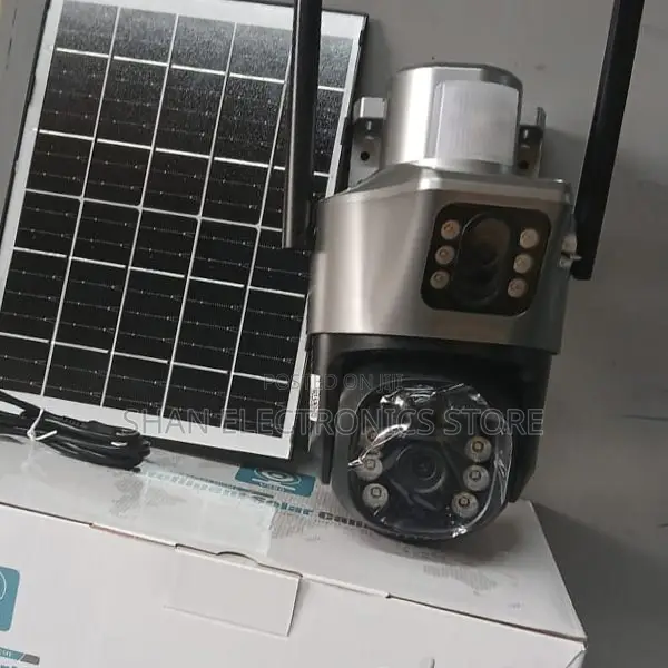 V380 Double Lens New 4g Sim Outdoor Solar CCTV Camera.