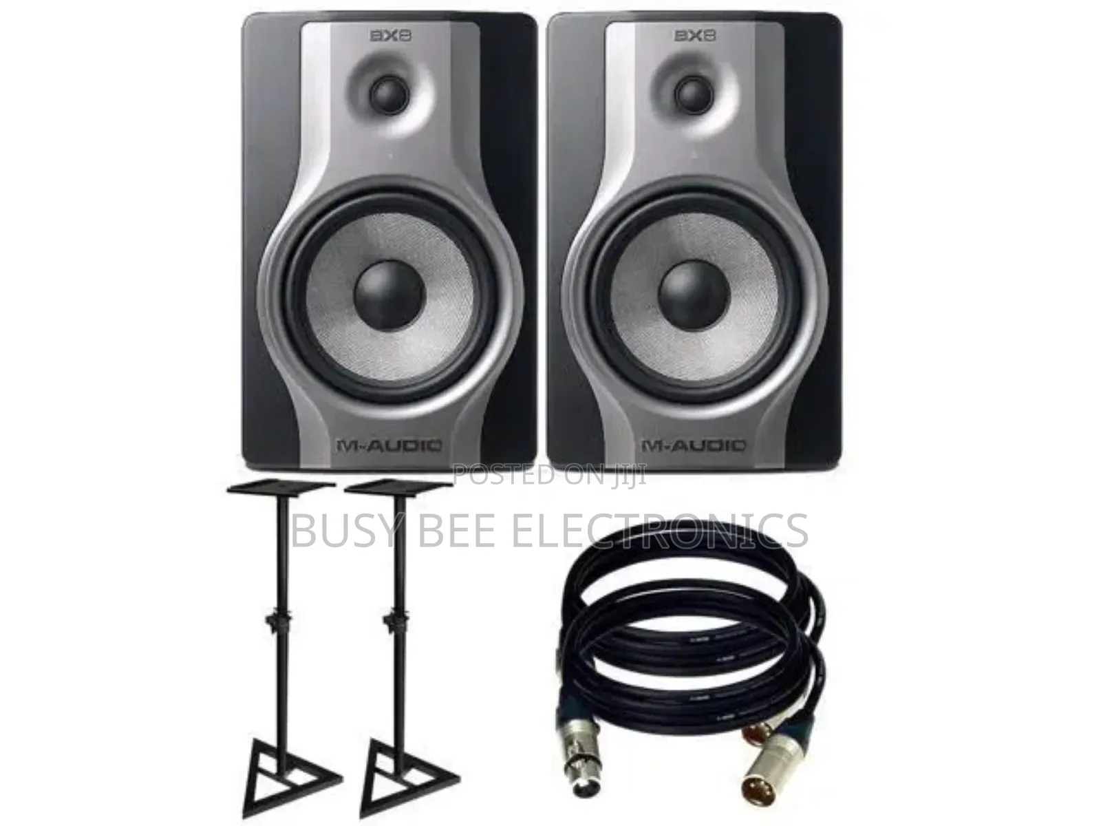 M-Audio Bx8 Carbon Active Studio Monitors With Stands