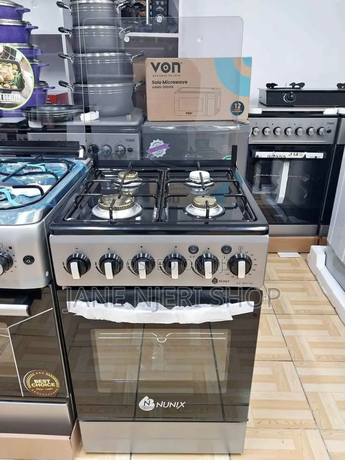 Nunix 50 by 55 Standing Cooker Full Gas