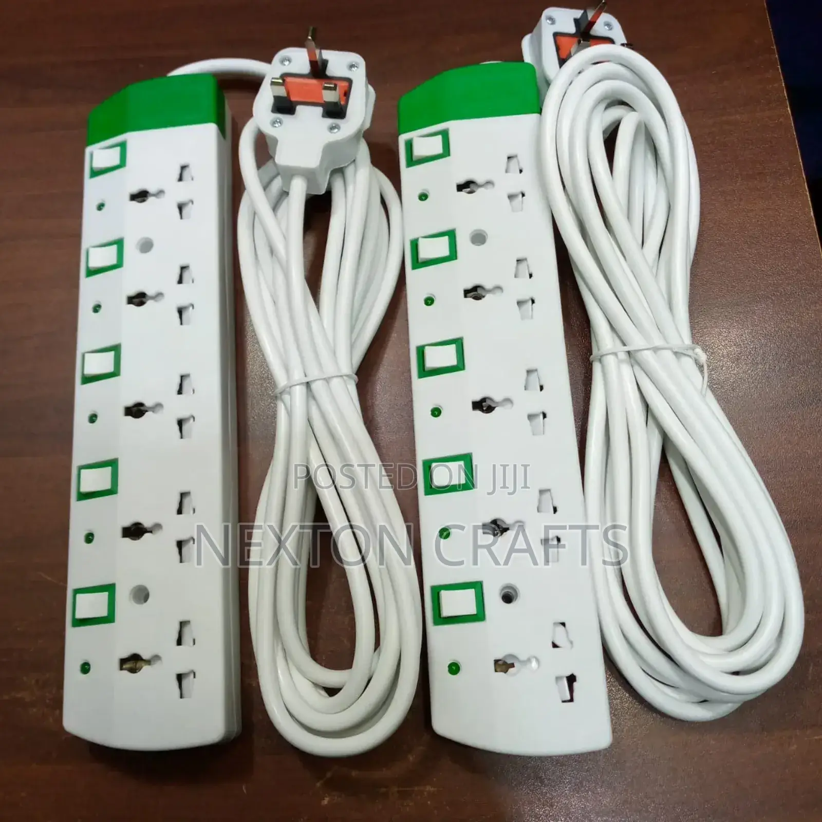 5 Way Power Extension Cable White