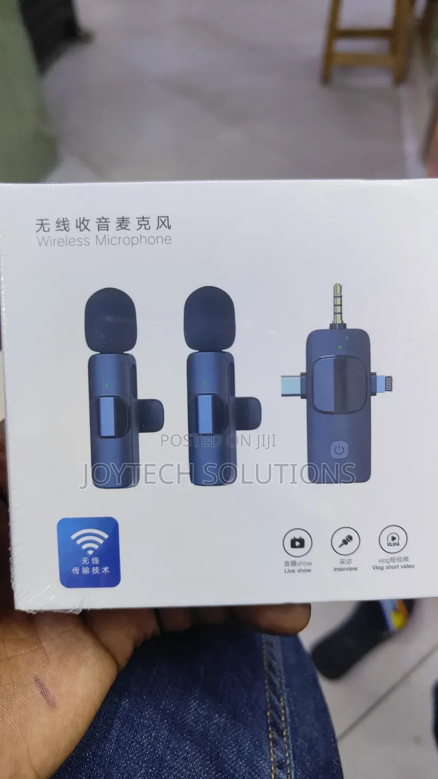 Dual Phone Wireless Lapel Microphone Upto 20 Meter Wireless)
