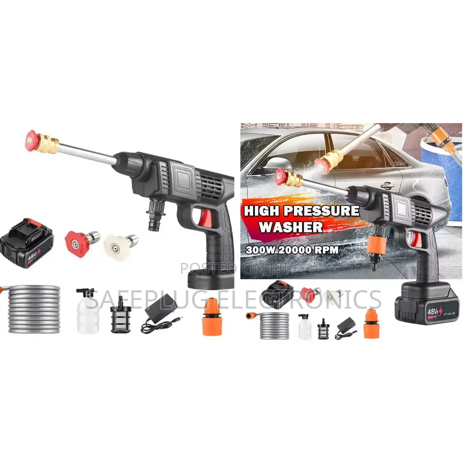 High Pressure Car Washer Spray Gun - 300watts (Portable)