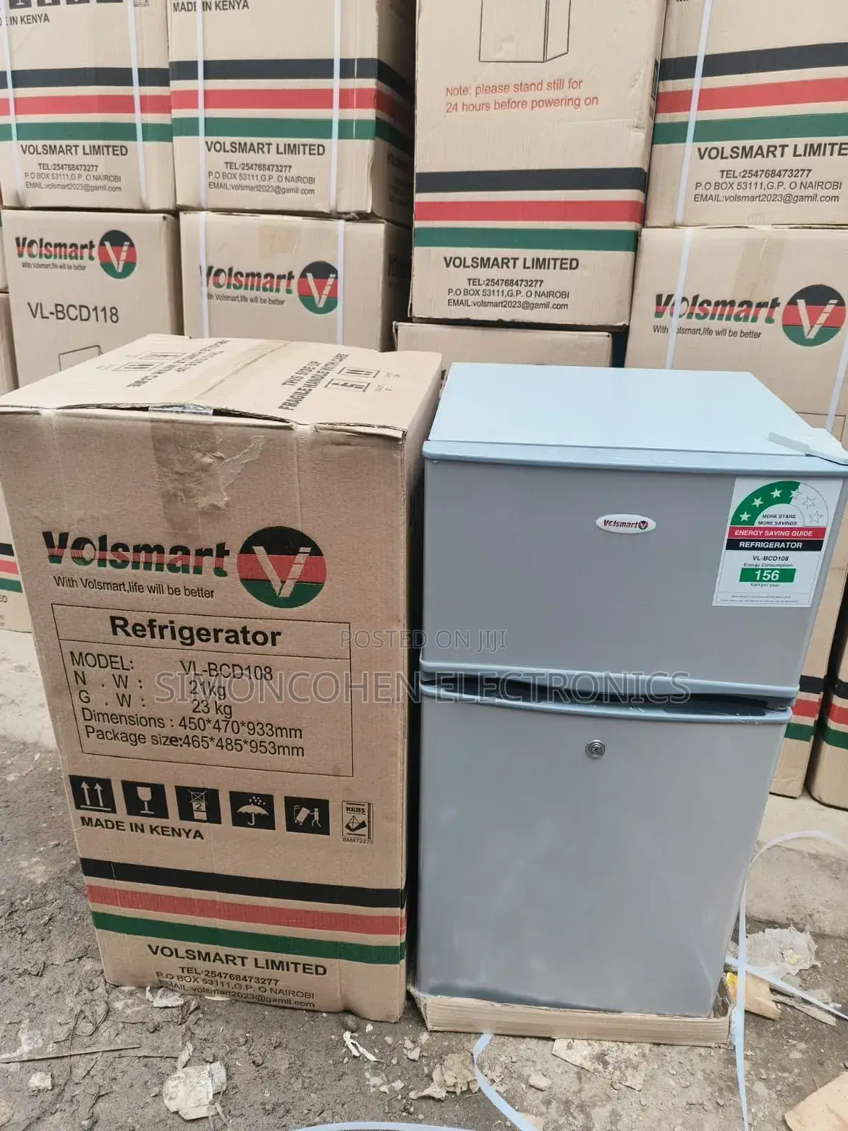 108 Litres Volsmart Double Door Refrigerator