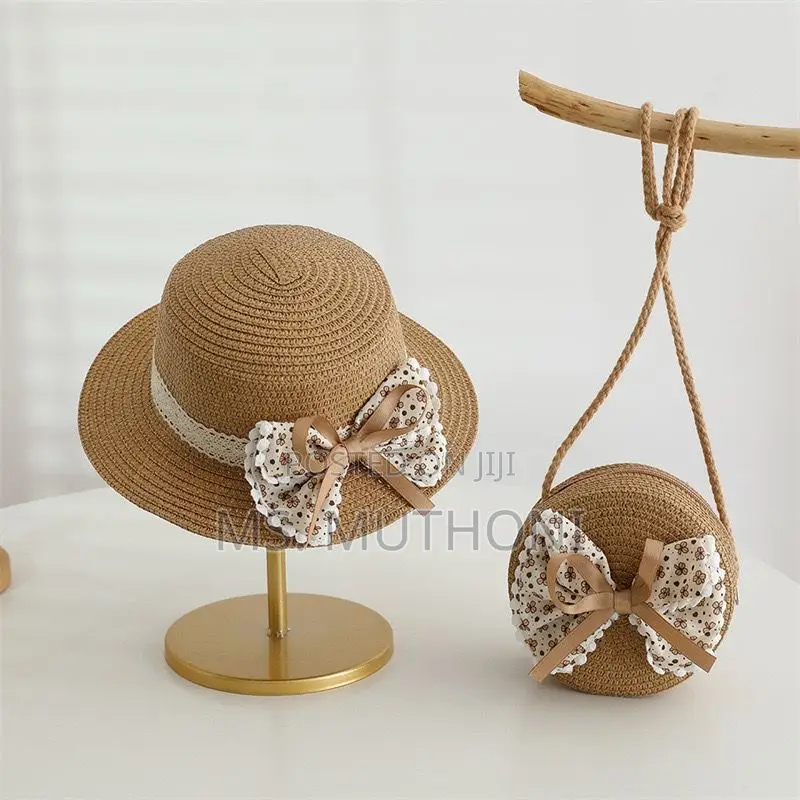 Kids Summer Matching Hat Bag Set