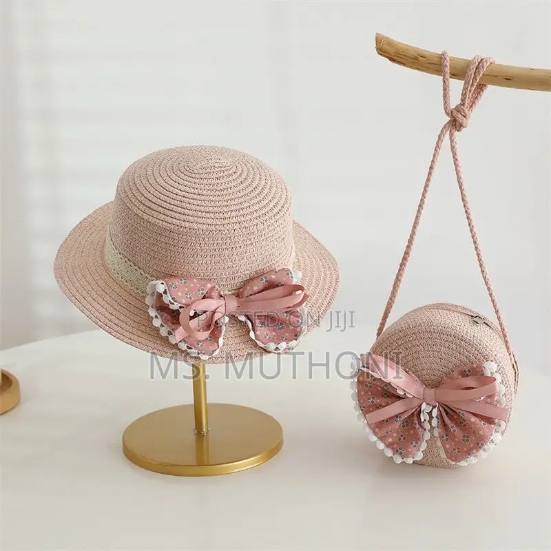 Kids Summer Matching Hat Bag Set