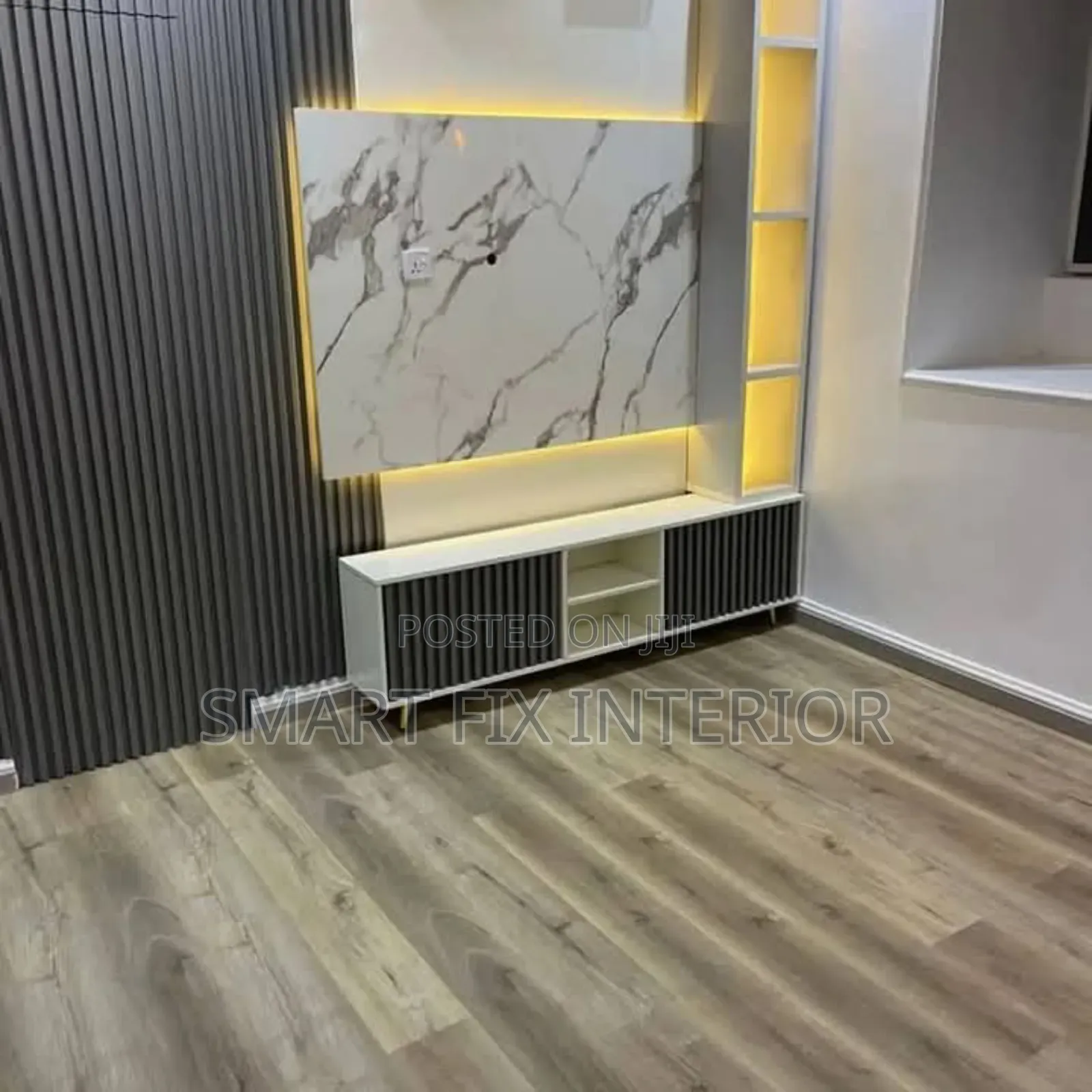 Tv Stand/Fluted Panels/Home Renovation and Decor