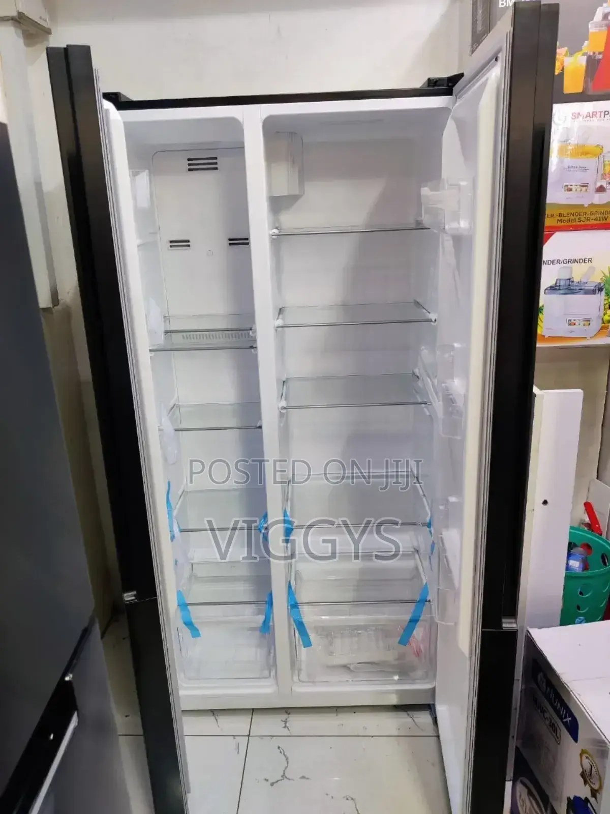 *Von Fridge Side by Side No Frost 429l( Black)