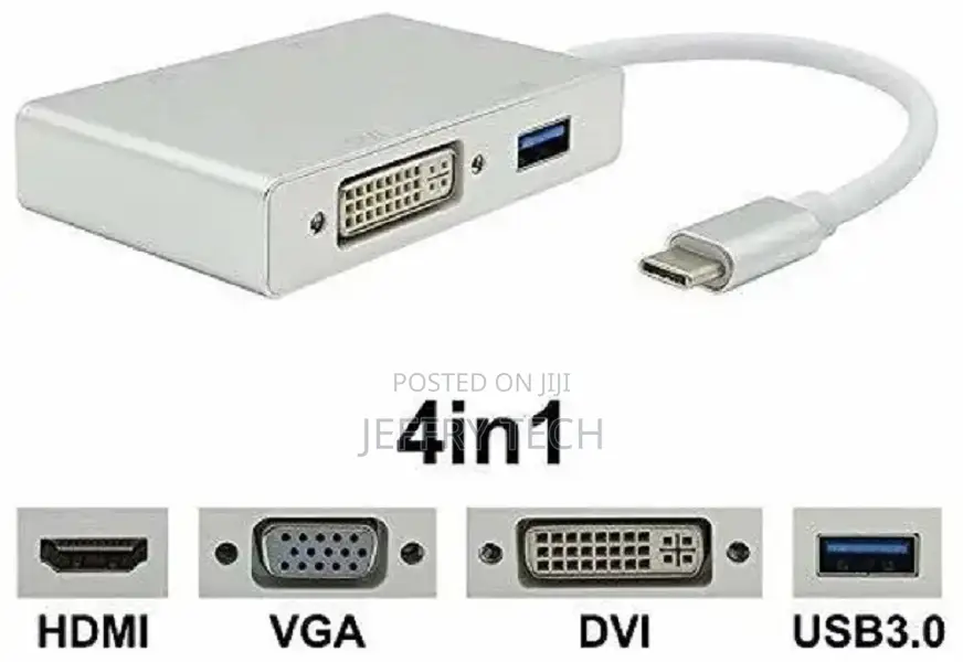 Microware Multiport 4-in-1 Usb Type-C to Vga/Dvi/Hdmi/Usb Po