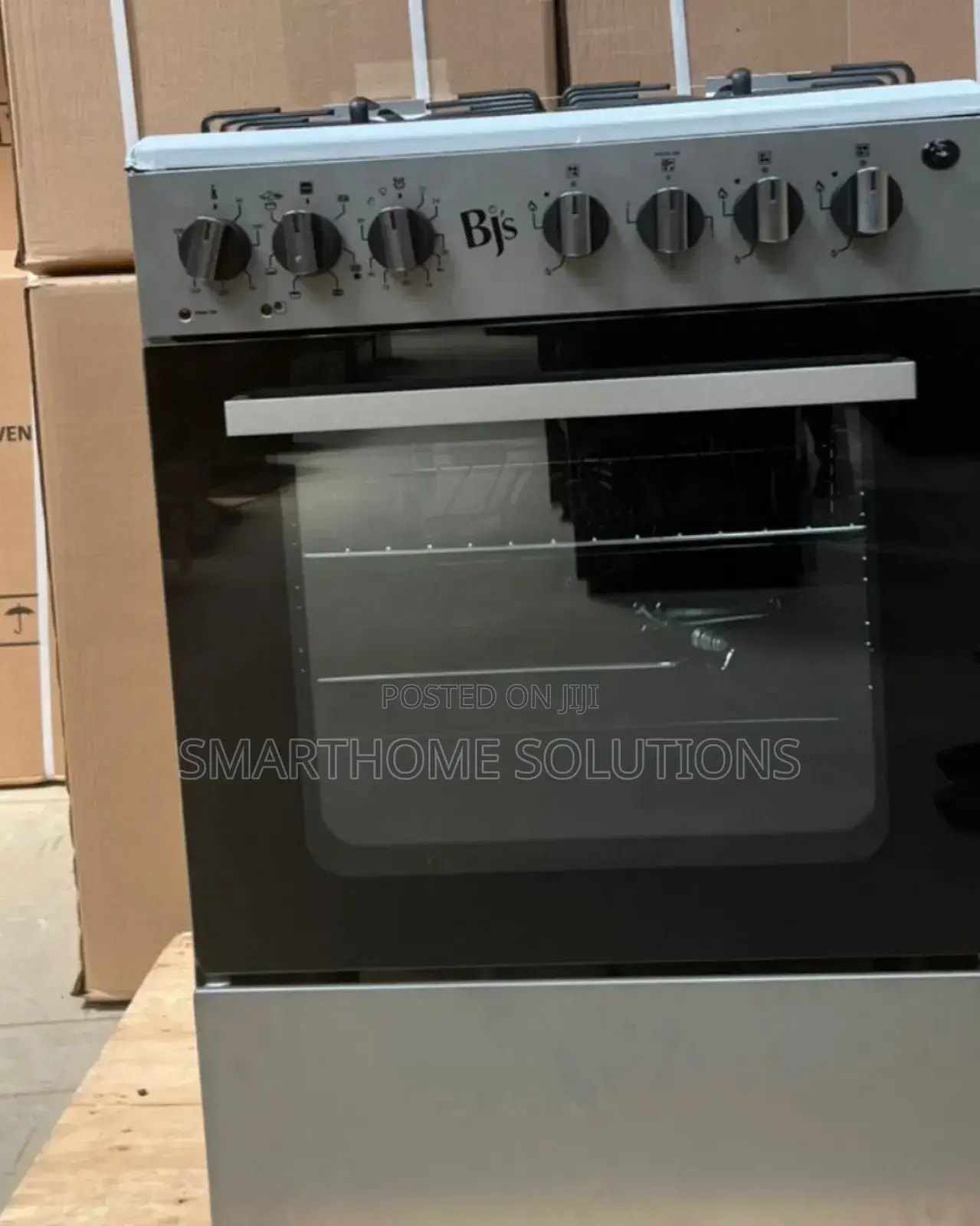 Silver BJS 60x60 3-Gas+1 Hot Plate With Turbo-Fan F/G