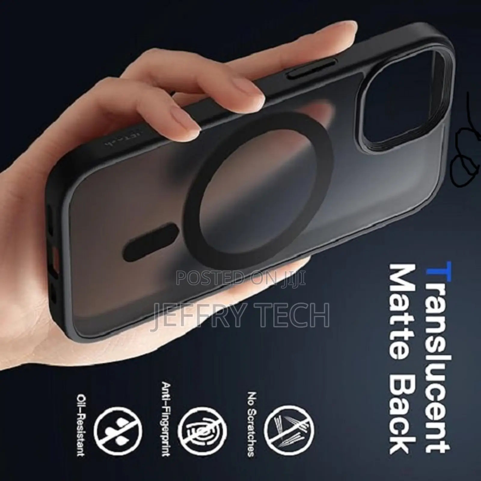Magnetic Case for iPhone 14 Plus Translucent Matte Cover