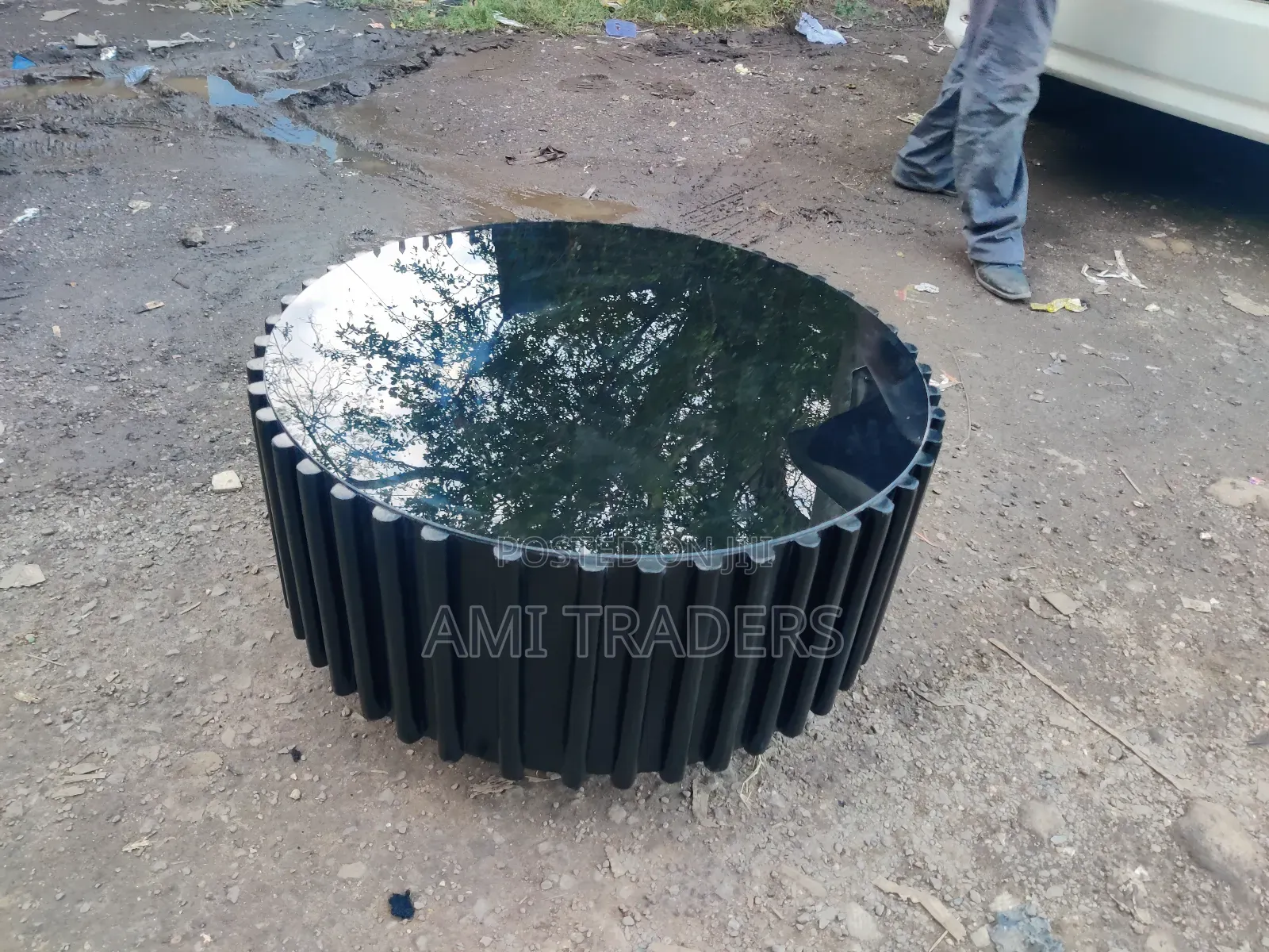 Black Round Coffee Table