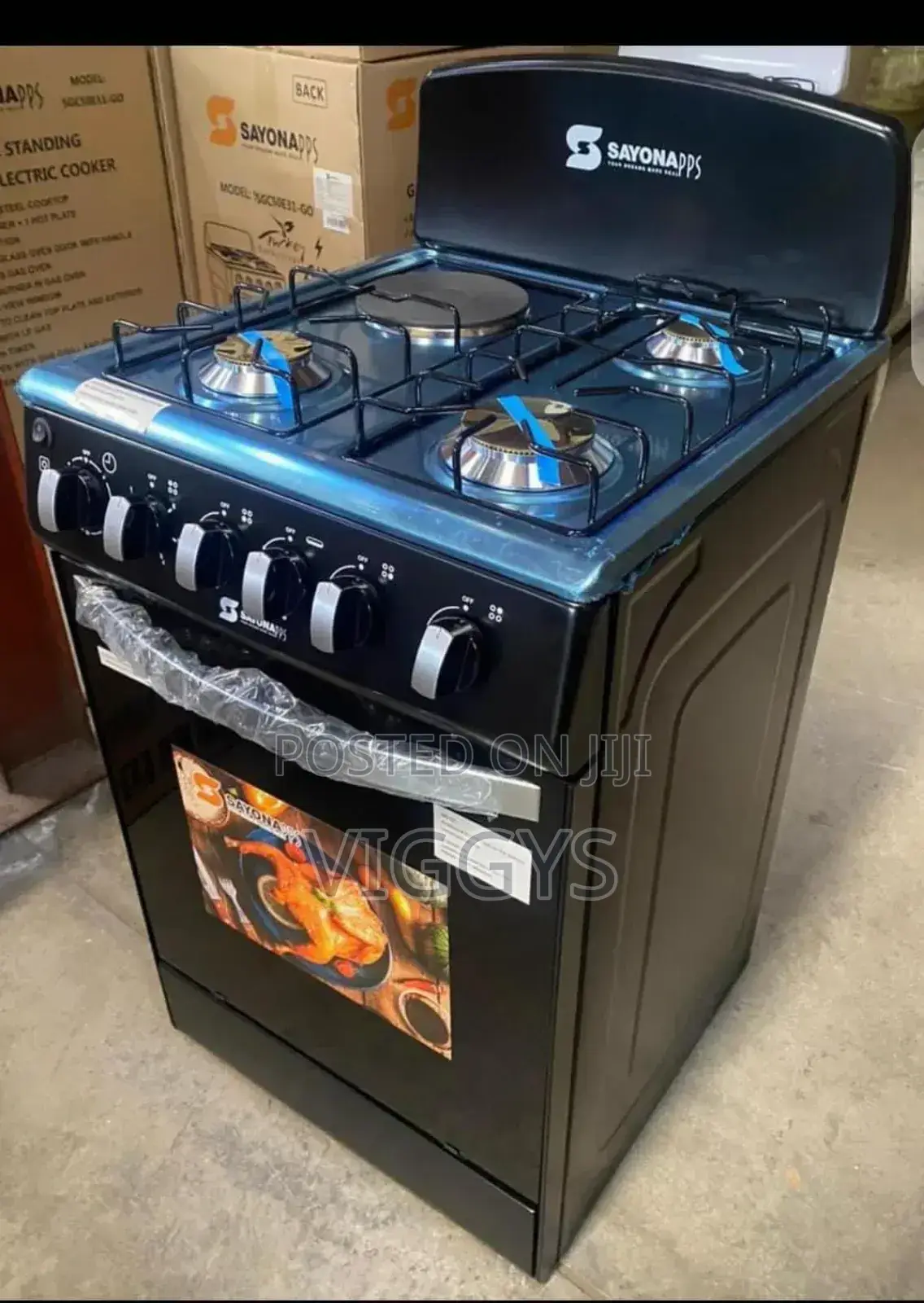 Sayona 3gas+1 Electric Plate Standing Cooker With Gas Oven