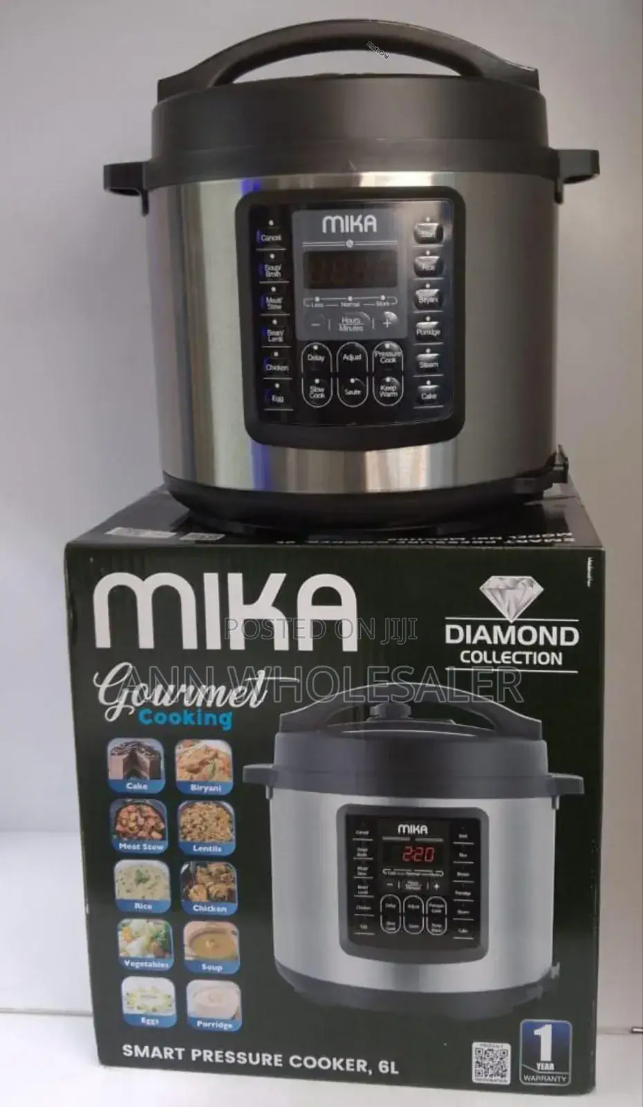 6l Mika Smart Pressure Cooker C/76