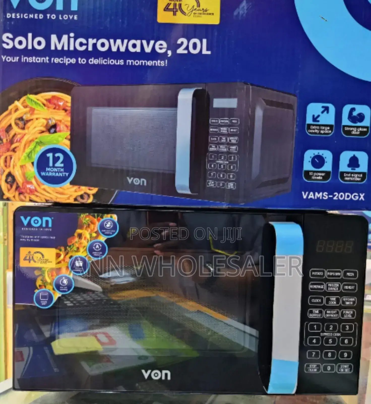 *Von Microwave 20l Digital 20dgb