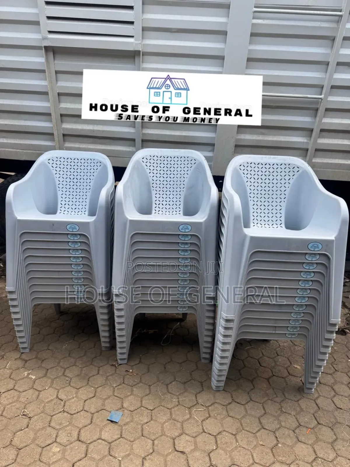 Right Gray Chair Strong and Comfortable Plastic Chair