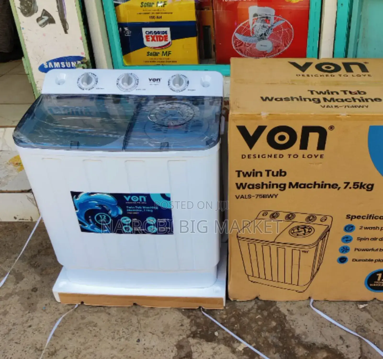 *Von 7.5 Twin Tub Washing Machine v/6