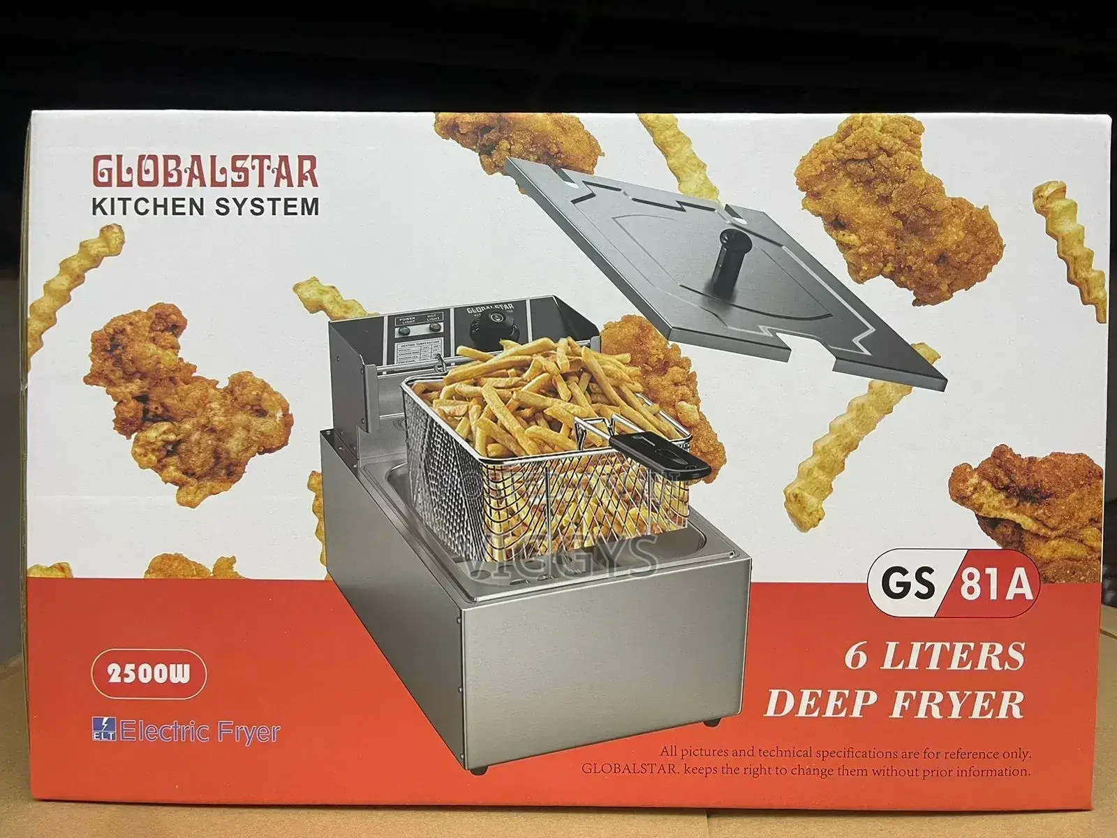 6 Litres Globalstar Single Deep Fryer .