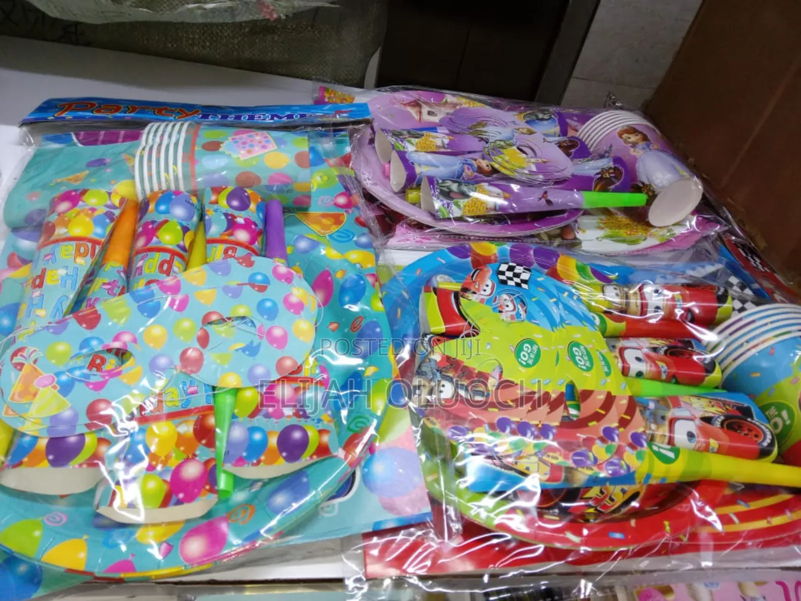 Cartoon-Themed Birthday Decor Set.
