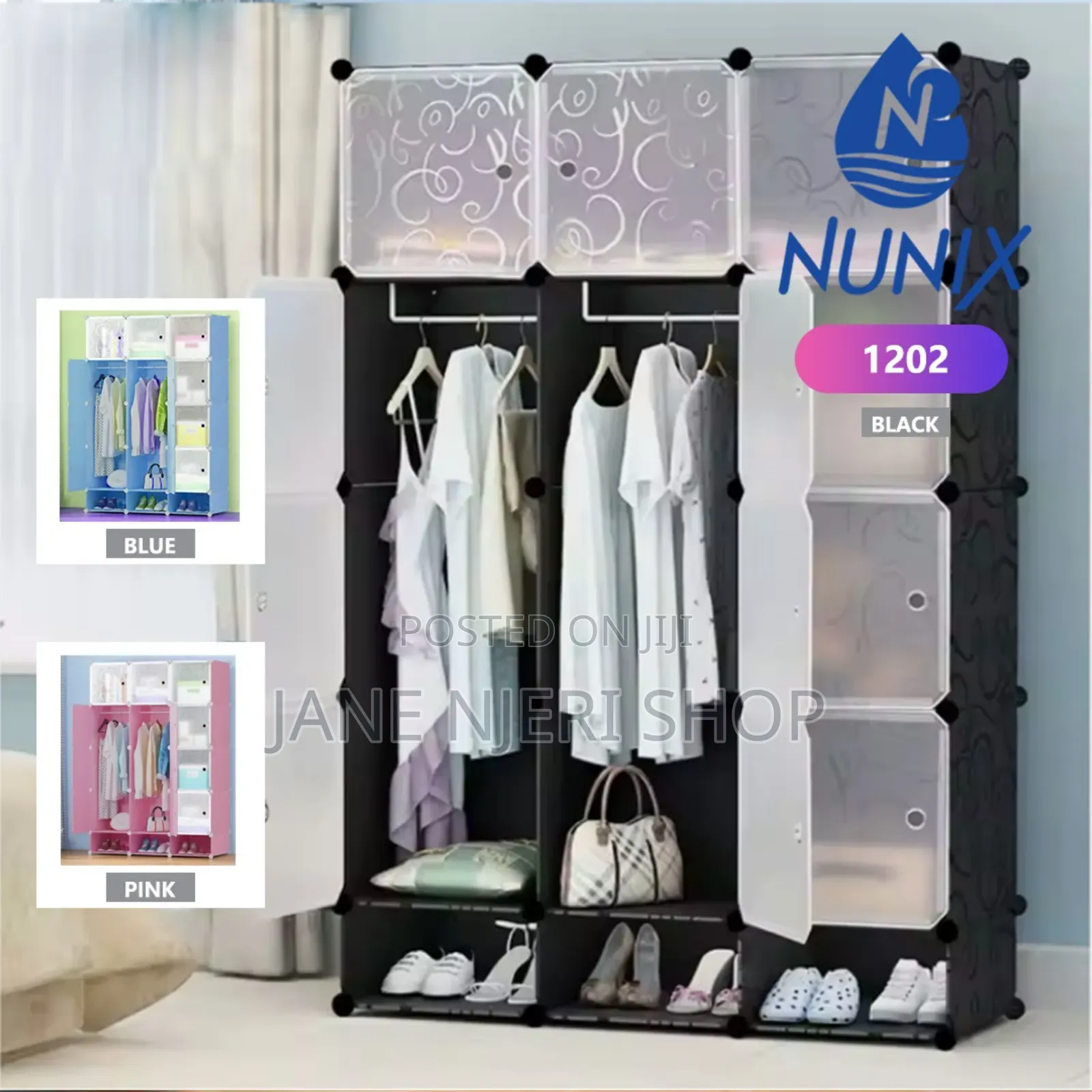 3 Coloum Plastic Wardrobe Nunix
