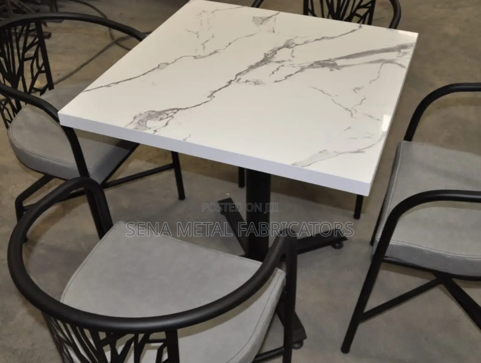 Restaurant Dining Set With Powder-Coating Finish.