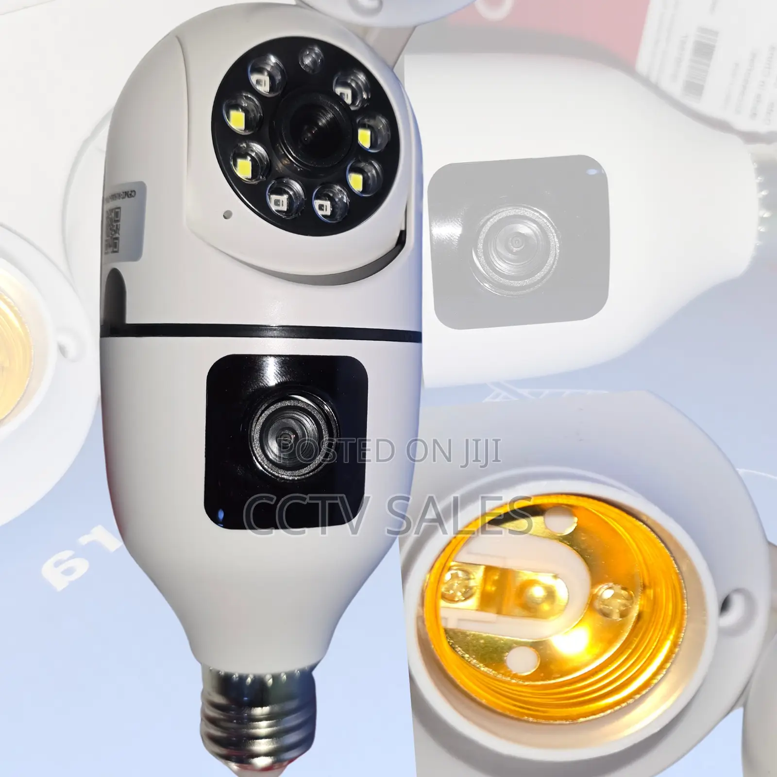 Bulb Light E27 Wireless V360 Dual Lens CCTV Camera Bulb PTZ