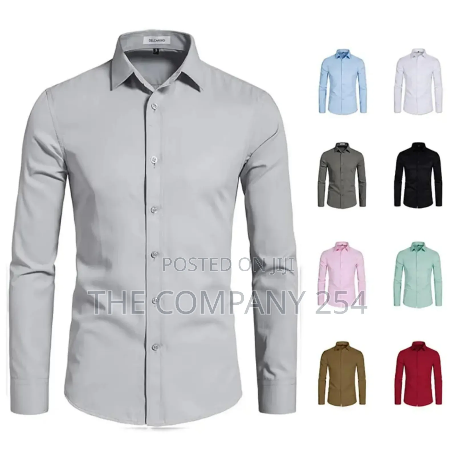Quality Slim Feet Men Official Long-Sleeved Color Shirts