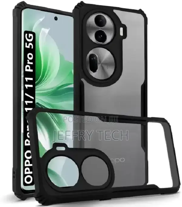 Caseunik Front Back Case for Oppo Reno 11 Pro (Black, Dua