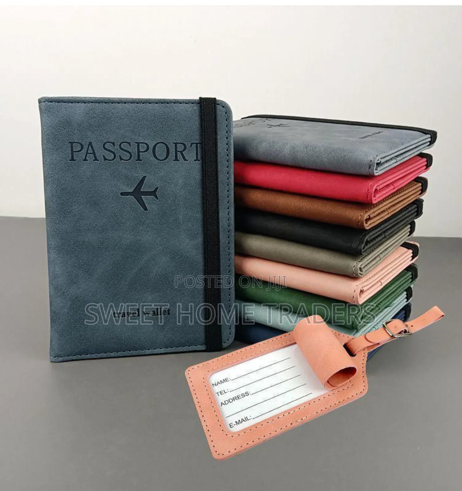 Passport Holder With a Suitcase Tag