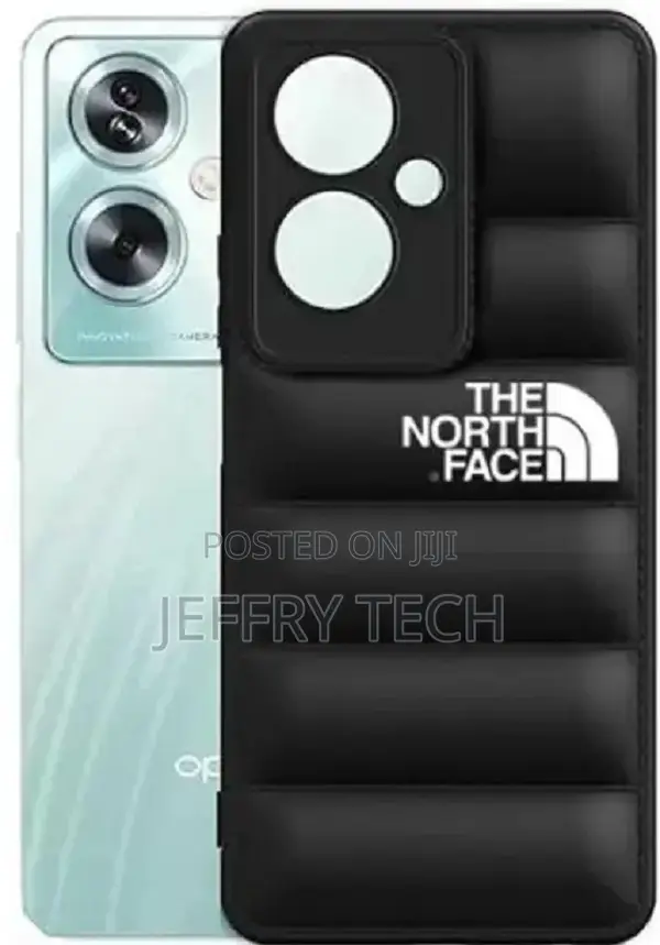 Back Cover for Oppo A60 5g, North Face Puffer Design Soft Ba