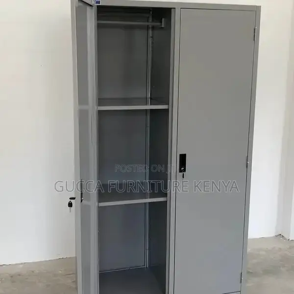 Cabinets: Office Iron Cabinet With 2 Long Opening Doors