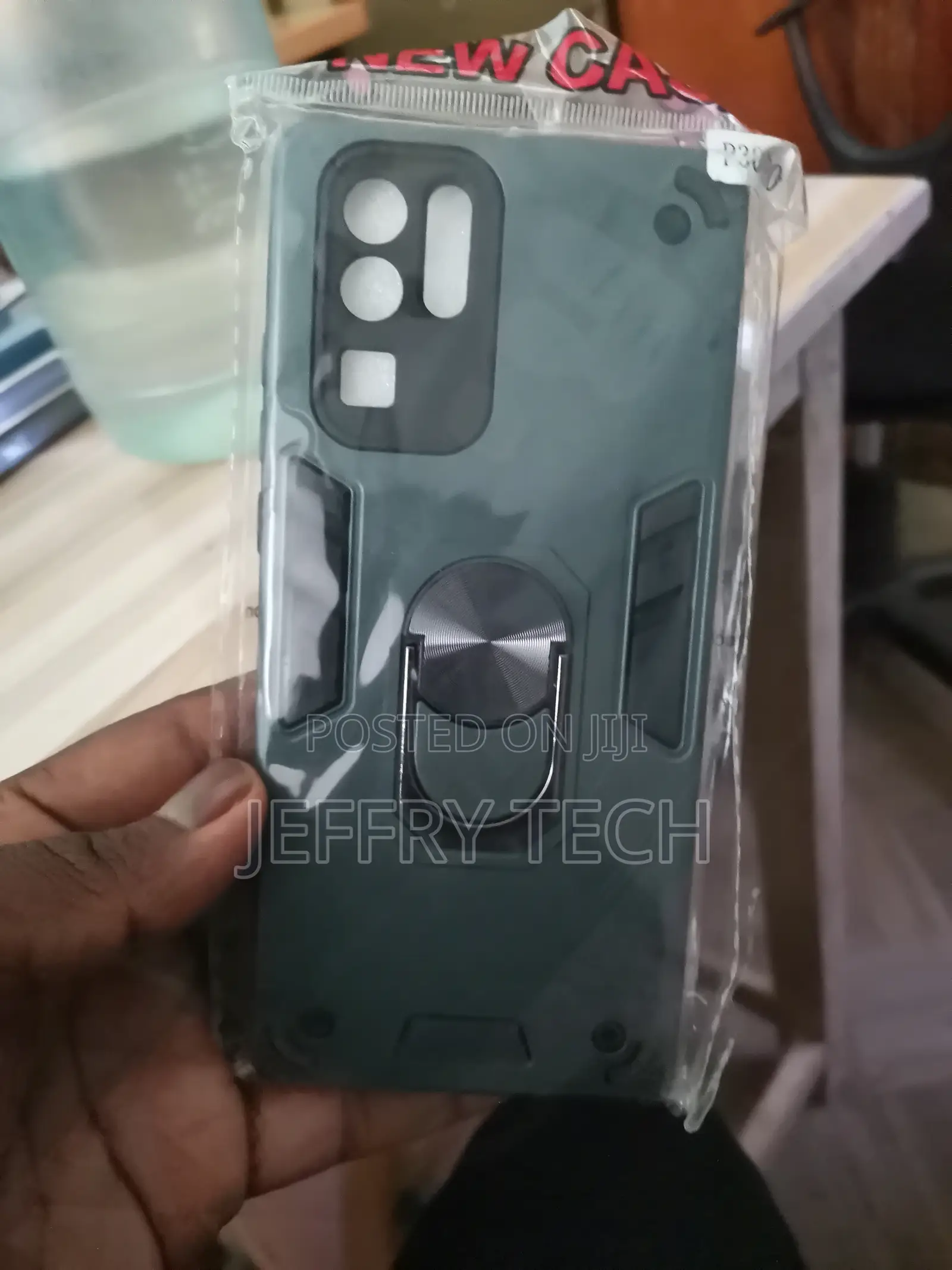 Maijin Huawei P30 Pro Case, Metal Ring Grip Kickstand-Green