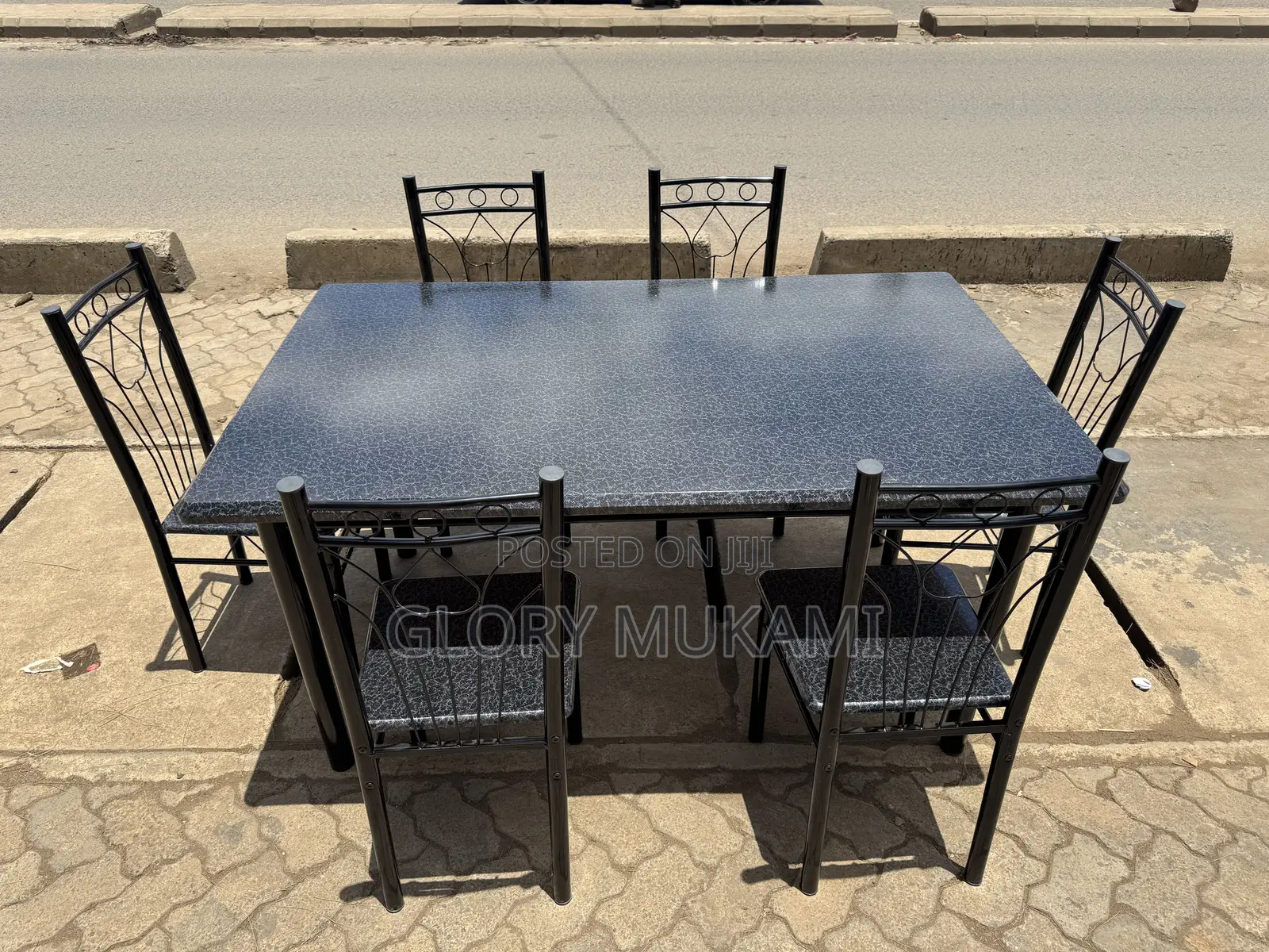 6 Set Black Dinning Set