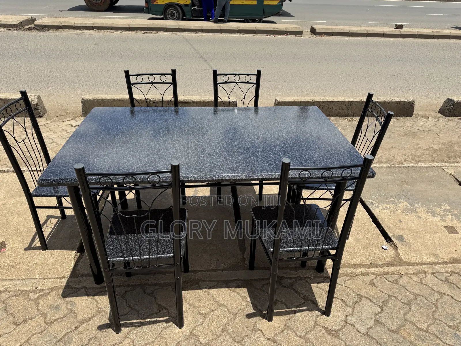 6 Set Black Dinning Set