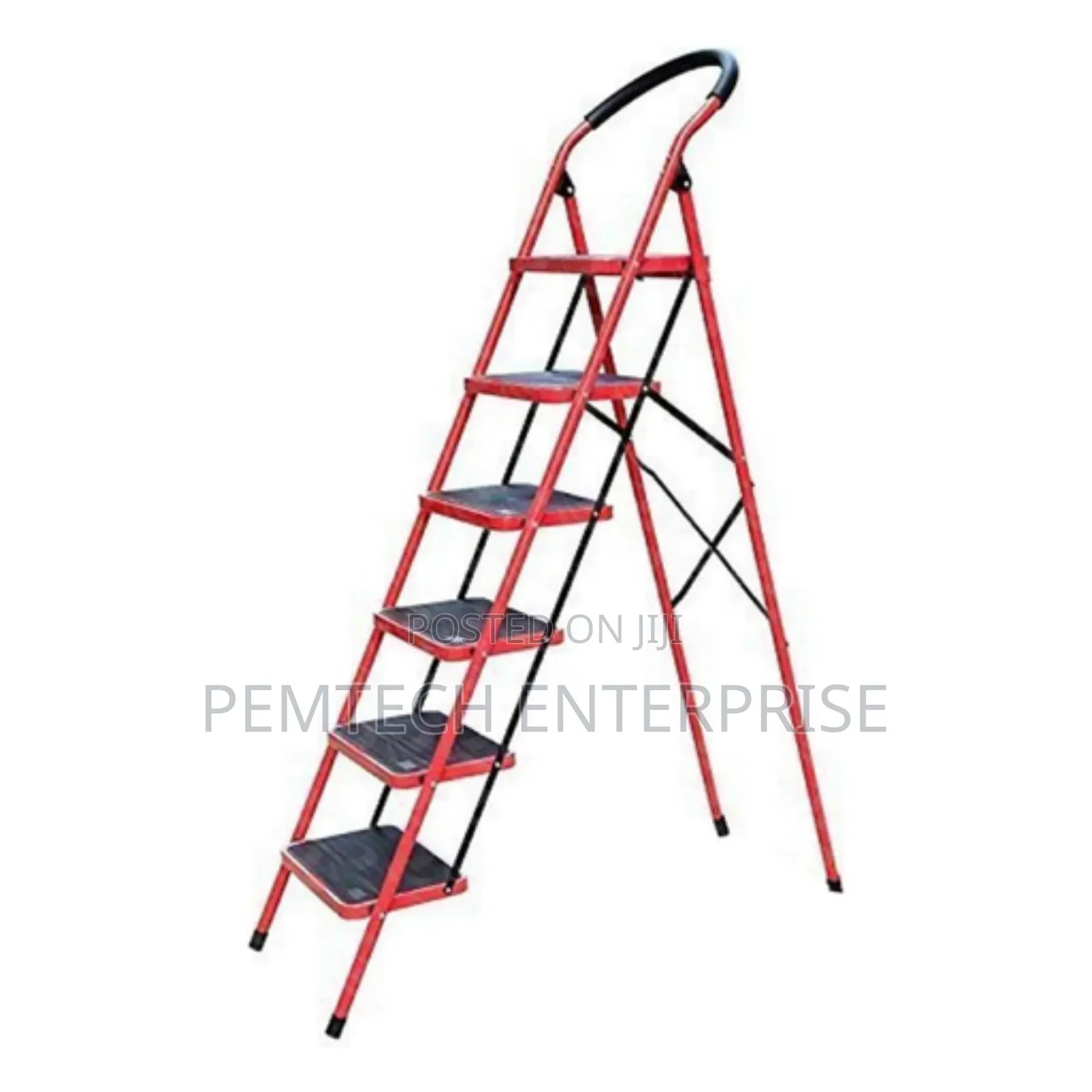 Ladder a Type Red Steel 6 Step