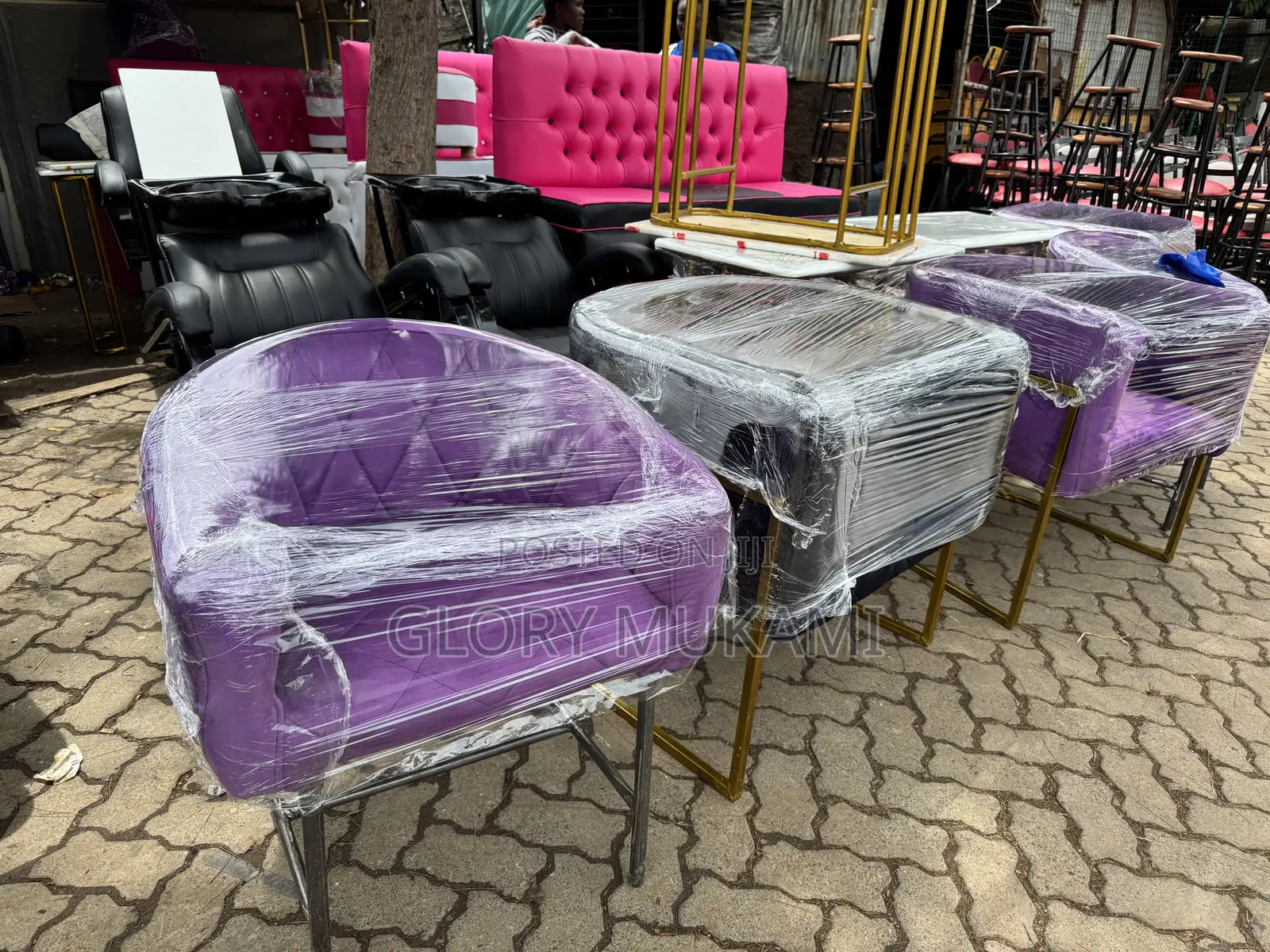 Purple Styling Chairs