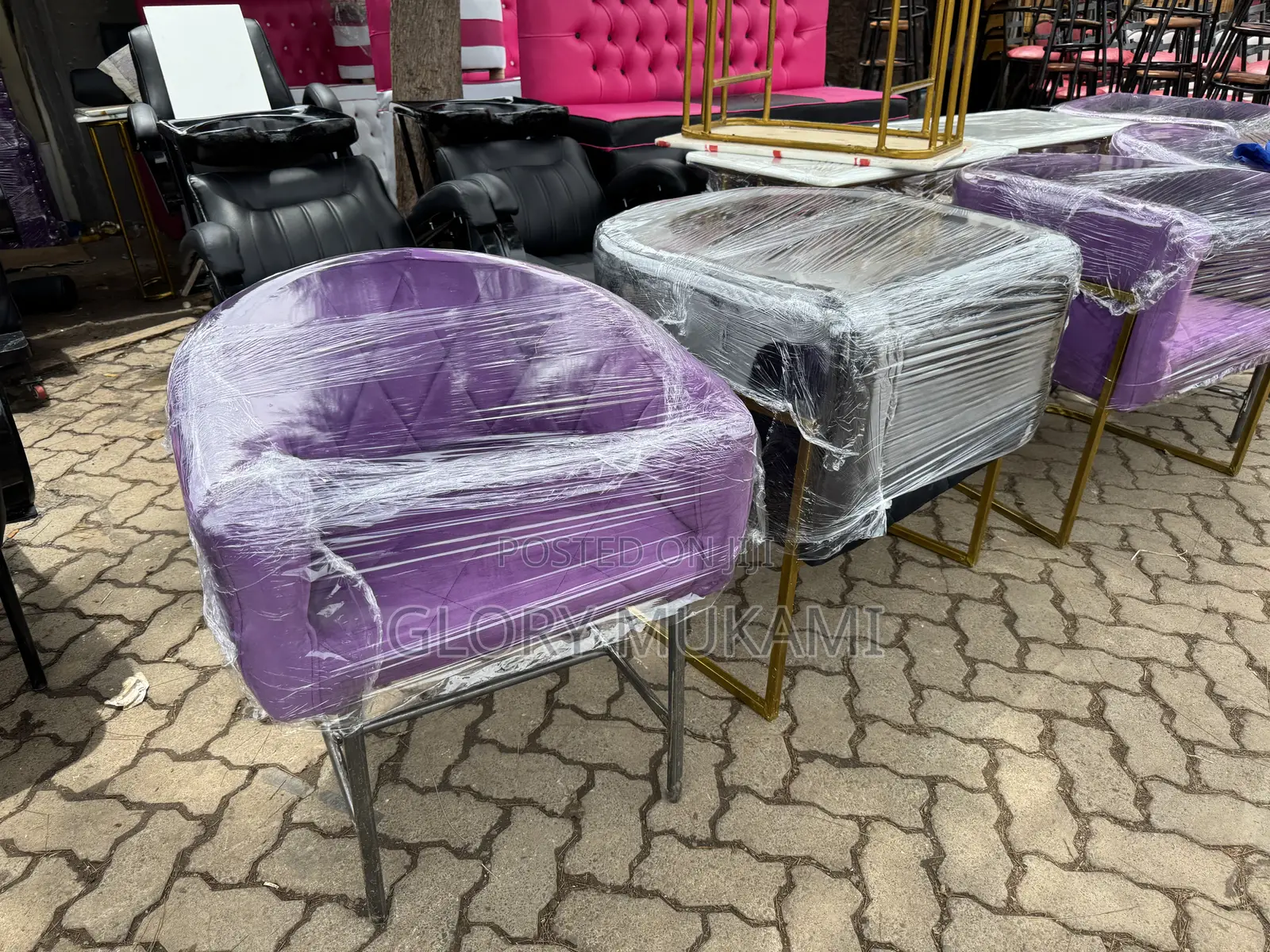 Purple Styling Chairs